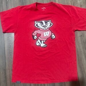 Y2K Wisconsin Badgers Tee Jansport Red Graphic Shirt Men’s M/L